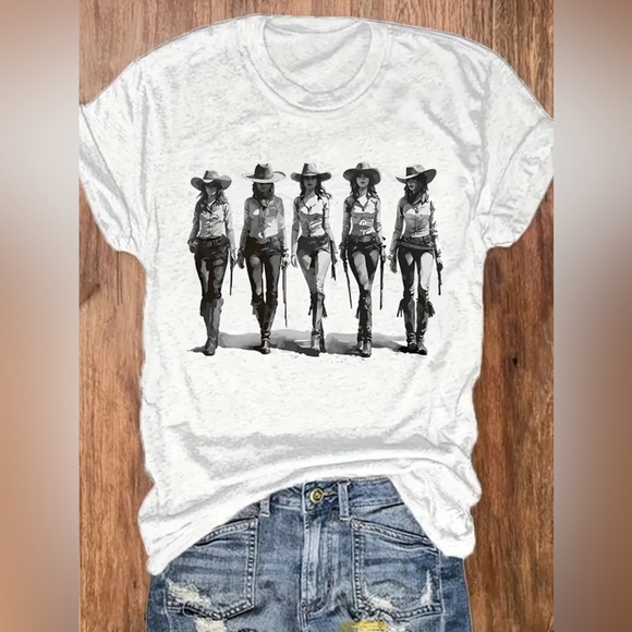 Unbranded Tops - Western Cowgirls tee NEW in pkg